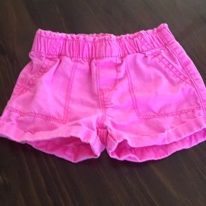 Pink elastic waist shorts